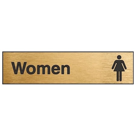 Accuform Women (Restroom), Engraved Plastic, 3 in x 12 in PSG608BA